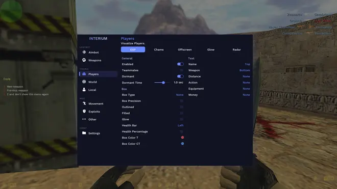 Interium - HvH CS 1.6 cheat (Crack)